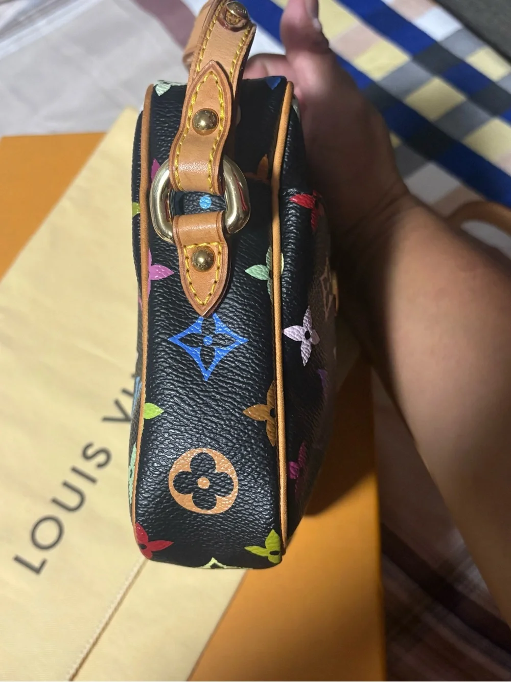 Louis Vuitton Black Multicolor Monogram Small Crossbody Bag